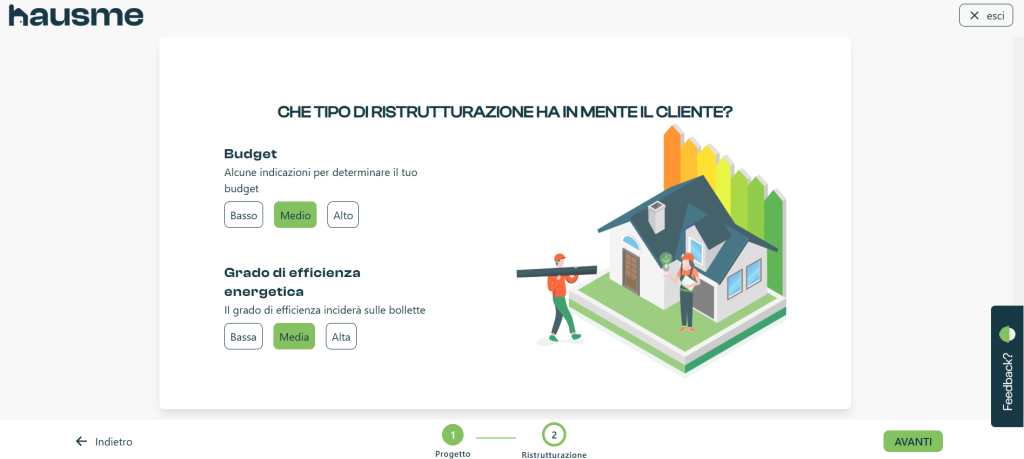 La scelta del budget e dell'efficienza nel brief di progetto