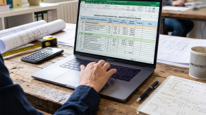 Schermata excel con un computo metrico di ristrutturazione